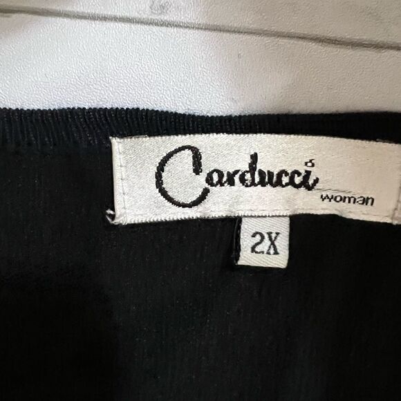 Carducci Women’s 2X Black Cardigan Dressy Embellishments Stretch EUC - Picture 6 of 8